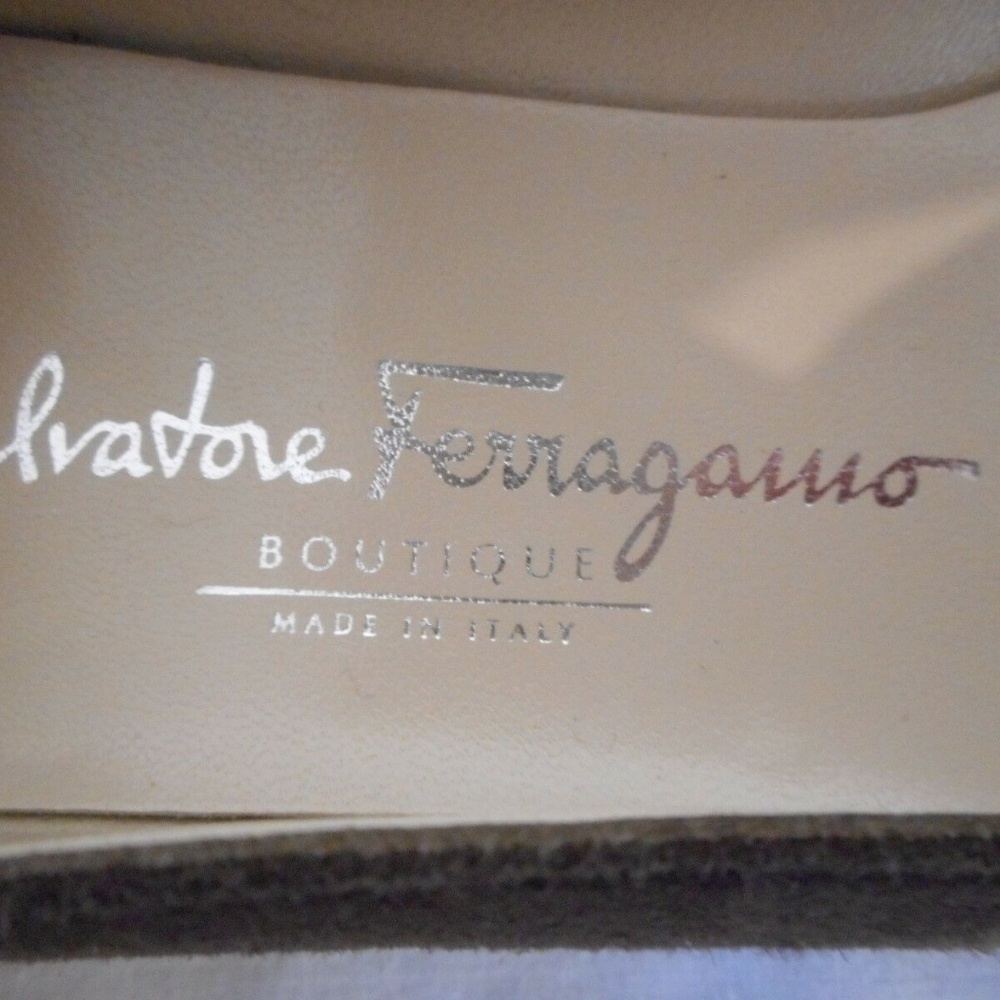 Salvatore Ferragamo Boutique Brown Suede Pumps - Picture 6 of 8